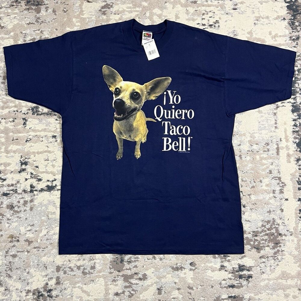 Vintage Fruit Of The Loom Yo Quiero Taco Bell T-Shirt Men’s XL Chihuahua 90s